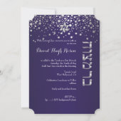 PixDezines dazzled Silver/Bar Mitzvah/paars Kaart (Achterkant)