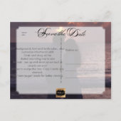 PixDezines De datum/het Fancy script opslaan Aankondigingskaart (Achterkant)