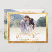 PixDezines De datum/het Fancy script opslaan Aankondigingskaart (Voorkant / Achterkant)