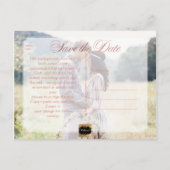 PixDezines De datum/het Fancy script opslaan Aankondigingskaart (Achterkant)