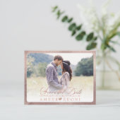 PixDezines De datum/het Fancy script opslaan Aankondigingskaart (Staand voorkant)