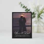 PixDezines De datum/het Fancy script opslaan Aankondigingskaart (Staand voorkant)