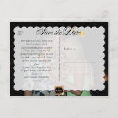 PixDezines De datum/het Fancy script opslaan Aankondigingskaart (Achterkant)