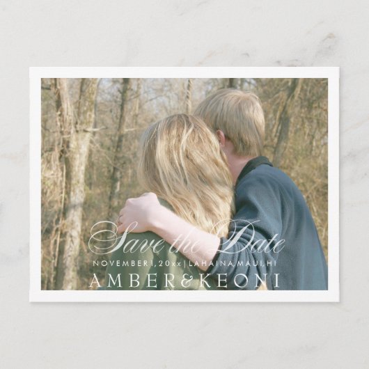 PixDezines De datum/het Fancy script opslaan Aankondigingskaart (Voorkant)