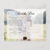 PixDezines De datum/het Fancy script opslaan Aankondigingskaart (Achterkant)