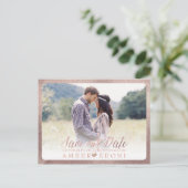 PixDezines De datum/het Fancy script opslaan Aankondigingskaart (Staand voorkant)