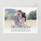 PixDezines De datum/het Fancy script opslaan Aankondigingskaart (Voorkant)