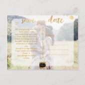 PixDezines De datum/het penseelscript opslaan Aankondigingskaart (Achterkant)