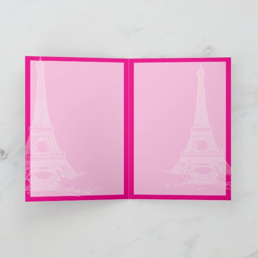 PixDezines DE EIFFELTOREN/DIY ACHTERGROND Kaart (Binnen)