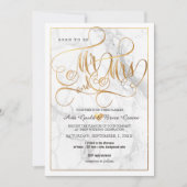 PixDezines de heer Mrs Faux Gold Fancy Script+Marb Kaart (Voorkant)