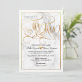 PixDezines de heer Mrs Faux Gold Fancy Script+Marb Kaart (Staand voorkant)