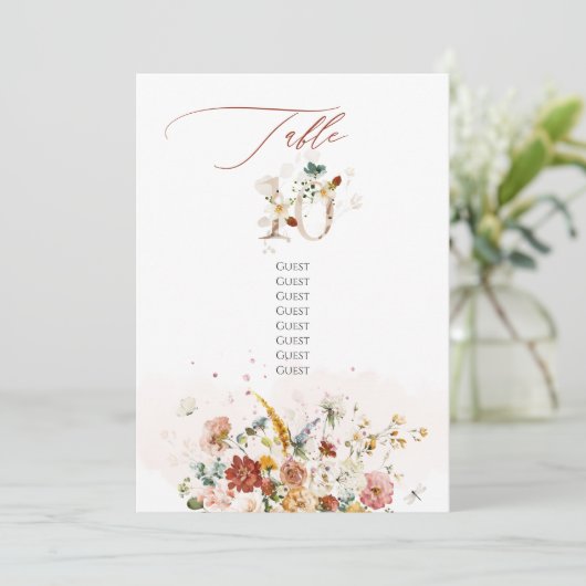 PixDezines de Herfst van de Waterverf de Drijfbloe Kaart (Staand voorkant)