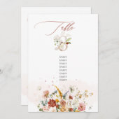 PixDezines de Herfst van de Waterverf Garden Bloem Kaart (Voorkant / Achterkant)