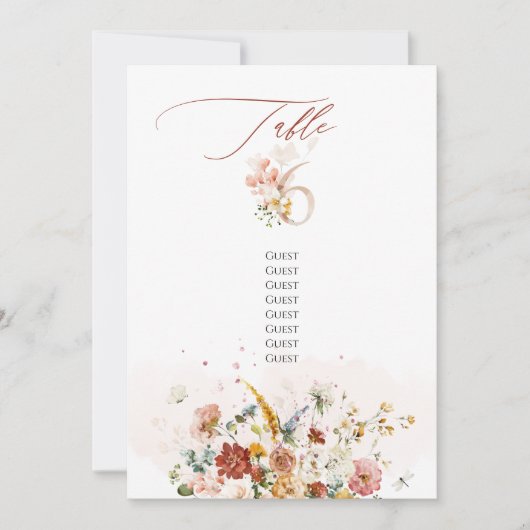 PixDezines de Herfst van de Waterverf Garden Bloem Kaart (Voorkant)