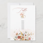 PixDezines de Herfst van de Waterverf Garden Bloem Kaart (Achterkant)