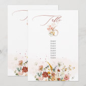 PixDezines de Herfst van de Waterverf Garden Bloem Kaart (Voorkant / Achterkant)