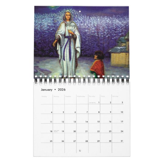 PixDezines de maagd Maria / verschijningen elk jaa Kalender (Jan 2026)