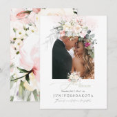 PixDezines de Waterverf cream Blush Rozen sparen D Save The Date (Voorkant / Achterkant)