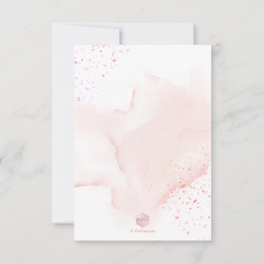 PixDezines de Waterverf het Stomme Baby shower van Kaart (Achterkant)