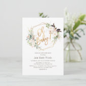 PixDezines de Waterverf het Stomme Baby shower van Kaart (Staand voorkant)