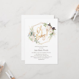 PixDezines de Waterverf het Stomme Baby shower van Kaart