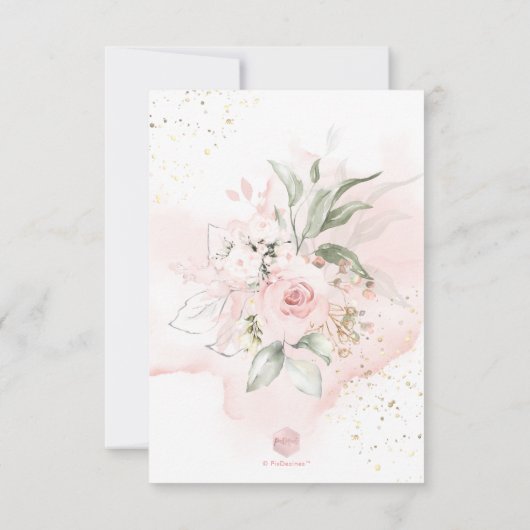 PixDezines de Waterverf het Stomme Baby shower van Kaart (Achterkant)