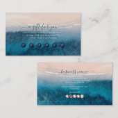 PixDezines Deep Blue Zee Beach Reward Card Visitekaartje (Voorkant / Achterkant)