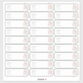 PixDezines Delicate Bloom Gast Adres Label (Vel)