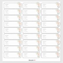 PixDezines Delicate Bloom Gast Adres Label