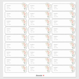 PixDezines Delicate Bloom Gast Adres Label