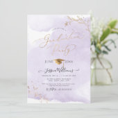 PixDezines Delicate Gold Foliage Afstuderen Kaart (Staand voorkant)