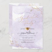 PixDezines Delicate Gold Foliage Afstuderen Kaart (Voorkant / Achterkant)