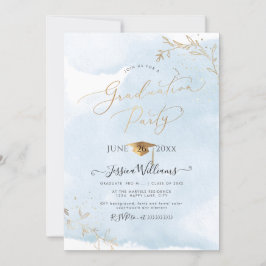 PixDezines Delicate Gold Foliage Afstuderen Kaart