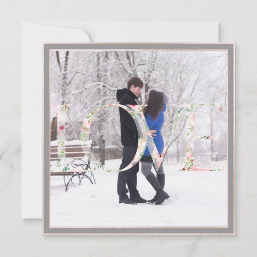 PixDezines DELICATE LIEFDE BLUSH ROZE DIY ACHTERGR Save The Date (Achterkant)