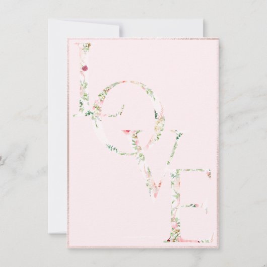 PixDezines DELICATE LIEFDE BLUSH ROZE DIY ACHTERGR Save The Date (Achterkant)