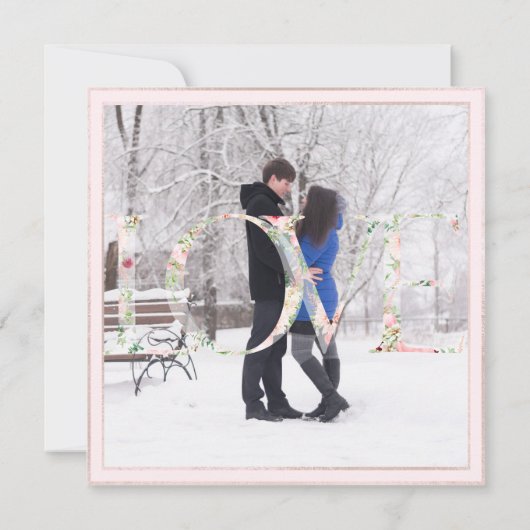 PixDezines DELICATE LIEFDE BLUSH ROZE DIY ACHTERGR Save The Date (Achterkant)