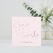 PixDezines DELICATE LIEFDE BLUSH ROZE DIY ACHTERGR Save The Date (Staand voorkant)