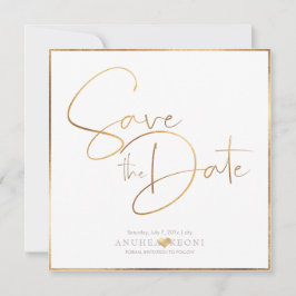PixDezines DELICATE LOVE FAUX GOLD|BOTANICA Save The Date