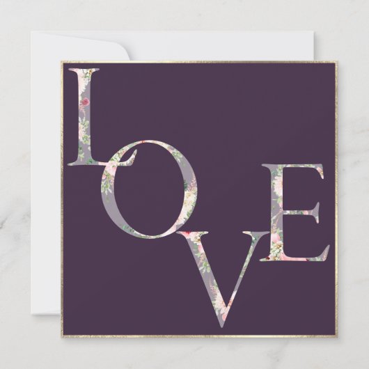 PixDezines DELICATE LOVE FAUX GOLD|DIY-KLEUR Save The Date (Achterkant)