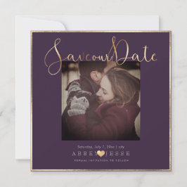 PixDezines DELICATE LOVE FAUX GOLD|DIY-KLEUR Save The Date
