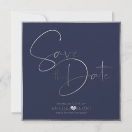 PixDezines DELICATE LOVE FAUX SILVER|BOTANICA Save The Date