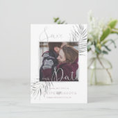 PixDezines DELICATE LOVE+PALM FRONDS Save The Date (Staand voorkant)
