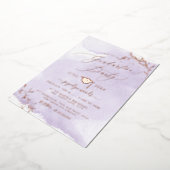 PixDezines Delicate Roos Gold Foliage Afstuderen F Folie Uitnodiging (Gedraaid)