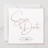 PixDezines DELICTEREN VERLIES FAUX ROOS GOLD FOIL Save The Date (Voorkant)
