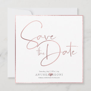 PixDezines DELICTEREN VERLIES FAUX ROOS GOLD FOIL Save The Date
