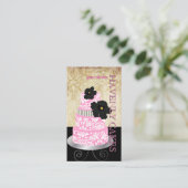 PixDezines  demask cake/pâtisserie/DIY font Visitekaartje (Staand voorkant)