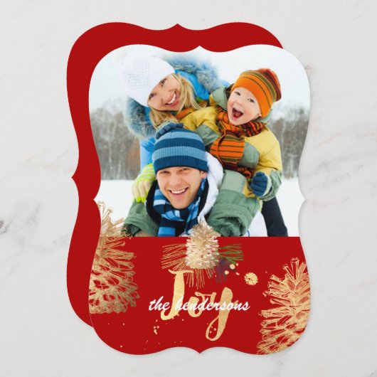 PixDezines dennenappels/goud//kerstkaarten Feestdagenkaart (Voorkant / Achterkant)