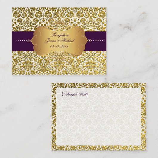 PixDezines Desiree Damask/DIY Enclosure cards Informatiekaartje (Voorkant / Achterkant)