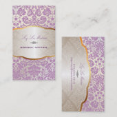 PixDezines desirée damask/lila Visitekaartje (Voorkant / Achterkant)