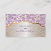 PixDezines desirée damask/lila Visitekaartje (Achterkant)